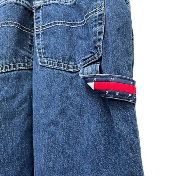 Tommy Hilfiger‎ 90s Vintage Y2K Overalls Retro Hip Hop Fashion Women Size 26 - Picture 8 of 13
